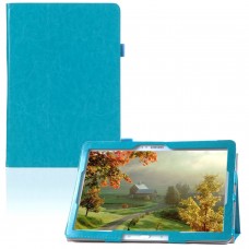 Samsung Galaxy Note Pro /  Lite 12.2 - PU Flip Stand Tablet Protective Cover Case Support Sleep Wake Function - Blue